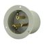 Arrow Hart Flanged Inlet, #12-4 Awg, 30A, 277V, Gray, 7-30P, 2-Pole 3-Wire, Grounding, Screw, 5703NFI