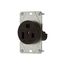 Receptacle, #12 -4Awg, 50A, Flush, 250V, Back, Black, Nema 6-50R, 2-Pole 3-Wire, 5709N