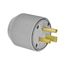 Arrow Hart Extra Heavy-DutyAuto Grip Plug, #12-4Awg 50A, 250V, Gray, 6-50P, 2-Pole 3-Wire, 5710N