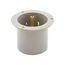 Arrow Hart Flanged Inlet, #12-4Awg, 50A, 250V, Gray, 6-50P, 2-Pole 3-Wire, Grounding, Screw, 5710NFI