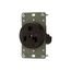 Receptacle, #12 -4 Awg, 30A, Flush, 125V, Back, Black, Nema 5-30R, 2-Pole 3-Wire, 5716N