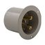 Arrow Hart Flanged Inlet, #12-4 Awg, 30A, 125V, Gray, 5-30P, 2-Pole 3-Wire, Grounding, Screw, 5717NFI