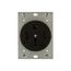 Receptacle, #12 -4Awg, 50A, Flush, 125/250V, Back, Black, Nema 14-50R, 3-Pole, 4-Wire, 5754N