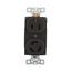 Safety Grip Locking Straight Blade Receptacle, #16-12 Awg 15A, 125V, Black, L5-15, 2-Pole 3-Wire, 5792