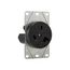 Receptacle, #12 -4 Awg, 30A, Flush, 277V, Back, Black, Nema 7-30R, 2-Pole 3-Wire, 5795N