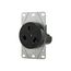 Receptacle, #12 -4 Awg, 30A, Flush, 277V, Back, Black, Nema 7-30R, 2-Pole 3-Wire, 5795N