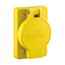 Arrow Hart Watertight Straight Blade Single Receptacle, #18-10 Awg 15A, Panel 125V, Black, 60W47BK