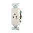 Heavy-Duty Industrial Single Receptacle, #14-10 Awg 15A 125V Face, Pvc Base, Bulk, 6250W-BU