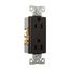 Heavy-Duty Industrial Duplex Receptacle, #14-10 Awg 15A 125V, Black Face, Pvc Base, Bulk, 6252BK-BU