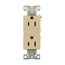 Heavy-Duty Industrial Duplex Receptacle, #14-10 Awg 15A 125V Face, Pvc Base, Bulk, 6252W-BU