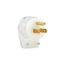 Arrow Hart Safety Grip Straight Blade Angled Plug, #18-12 Awg 15A 125V, Clear, 5-15P, 2-Pole, 6265HGC