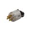 Arrow Hart Safety Grip Straight Blade Plug, #18-12 Awg 15A, 125V, Clear, 5-15P, 2-Pole 3-Wire, 6266HGC