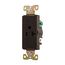 Heavy-Duty Industrial Grade Decorator Single Receptacle, #14-10 Awg 20A, 125V, Brown, 5-20R, 6350B
