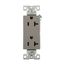 Heavy-Duty Industrial Duplex Receptacle, #14-10 Awg 20A 125V, Gray, 5-20R, Duplex, Bulk, 6352GY-BU