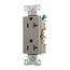 Heavy-Duty Industrial Duplex Receptacle, #14-10 Awg 20A 125V, Gray, 5-20R, Duplex, Bulk, 6352GY-BU
