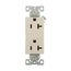 Heavy-Duty Industrial Duplex Receptacle, #14-10 Awg 20A 125V, Light Almond, 5-20R, Duplex, Bulk, 6352LA-BU