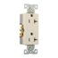 Heavy-Duty Industrial Duplex Receptacle, #14-10 Awg 20A 125V, Light Almond, 5-20R, Duplex, Bulk, 6352LA-BU