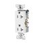 Heavy-Duty Industrial Duplex Receptacle, #14-10 Awg 20A 125V, White, 5-20R, Duplex, Bulk, 6352W-BU