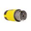 Corrosion Resistant Locking Plug, #12-6Awg, 50A, Marine, 125/250V, Yellow, Black, 3-Pole 4-Wire, 63CR65EX