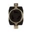 Corrosion Resistant Locking Receptacle, #12-6Awg 50A, Marine, 125/250V, Black, 3-Pole, 4-Wire, 63CR69