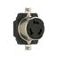 Corrosion Resistant Locking Receptacle, #12-6Awg 50A, Marine, 125/250V, Black, 3-Pole, 4-Wire, 63CR69