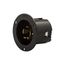 Safety Grip Locking Flanged Inlet, 20A, Commercial, 125/250V, Black, Single, 3-Pole, 4-Wire, 6405BK