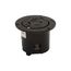 Safety Grip Locking Flanged Outlet, 20A, Commercial, 125/250V, Black, Single, 3-Pole, 4-Wire, 6406BK