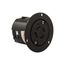 Safety Grip Locking Flanged Outlet, 20A, Commercial, 125/250V, Black, Single, 3-Pole, 4-Wire, 6406BK