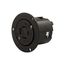 Safety Grip Locking Flanged Outlet, 20A, Commercial, 125/250V, Black, Single, 3-Pole, 4-Wire, 6406BK