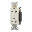 Arrow Hart Extra Heavy-Duty Industrial Duplex Receptacle, #14-10 Awg 20A, 250V, 6-20R, Duplex, 6462W