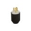 Auto Grip Locking Plug, #16-12 Awg, 15A, 250V, Side Wiring, Armored, L6-15, 2-Pole, 3-Wire, 6565N