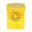 Arrow Hart Watertight Locking Receptacle, #14-10 Awg 15A, 125V, Black, L5-15, 2-Pole 3-Wire, 65W47BK
