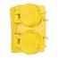 Arrow Hart Watertight Locking Receptacle, #14-10 Awg 15A 125V, Black, Duplex, 2-Pole 3-Wire, 65W47DPLXBK