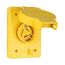 Arrow Hart Watertight Locking Receptacle, #18-10 Awg 15A, 250V, Black, L6-15, 2-Pole 3-Wire, 65W49BK
