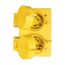 Arrow Hart Watertight Locking Receptacle, #18-10 Awg 15A, 250V, Duplex, L6-15, 2-Pole 3-Wire, 65W49DPLX