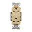 Arrow Hart Extra Heavy-Duty Industrial Duplex Receptacle, #14-10 Awg 15A, 250V, 6-15R, Duplex, 6662W