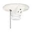 Lampholder, 3.25" Box Mounting, Keyless Switch, 3W Outlet, Pull Chain, #14-10 Awg, Porcelain, 667-SP