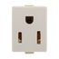 Panel Mount/Snap-In Single Receptacle, #14-12 Awg 15A, Snap-In 125V, Thermoset Face Bulk, 67-2W-BU