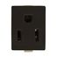 Panel Mount/Snap-In Single Receptacle, #14-12 Awg 15A, Snap-In 125V, Black, Quick Connect, 67BK-BU