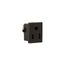 Panel Mount/Snap-In Single Receptacle, #14-12 Awg 15A, Snap-In 125V, Black, Quick Connect, 67BK-BU