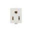 Panel Mount/Snap-In Single Receptacle, #14-12 Awg 15A, Snap-In 125V, Quick Connect, 67W-BU