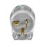 Arrow Hart Safety Grip Straight Blade Angled Plug, #18-12 Awg 20A 125V, Clear, 2-Pole 3-Wire, 6865HGC