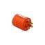 Straight Blade Plug, #18-12 Awg 15A, 125V, Orange, 5-15P, 2-Pole, 2-Wire, Screw, 0.67", 6867-BOX