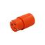 Straight Blade Connector, #18-12 Awg, 15A, 125V, Orange, 2-Pole 3-Wire, Grounding, Screw, 0.67", 6887-BOX