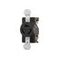 Safety Grip Locking Receptacle, #14-8 Awg, 20A, 125/250V, Black, Single, 3-Pole, 3-Wire, 7310B