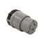 Safety Grip Locking Connector, #18-10 Awg, 20A, Industrial, 125/250V, Gray, 3-Pole, 3-Wire, 7314C
