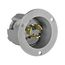 Safety Grip Locking Flanged Inlet, #14-8 Awg, 20A, Industrial, 125/250V, Non-Nema, 3-Pole, 7327N