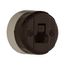 Standard Grade Switch, Switch, 5A, 10A, Surface, 125/250V, Side Wire, Brown, 1-Pole, 735B-BOX