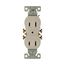 Residential Grade Duplex Receptacle, #14-12 Awg 15A, 125V, Side Wire, White, 1-15R, Duplex, 736W-BOX