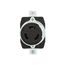 Locking Receptacle, #10-6Awg, 50A, 600 Vac, 250Vdc, Back Wiring, Black, Single, 3-Pole, 4-Wire, 7379